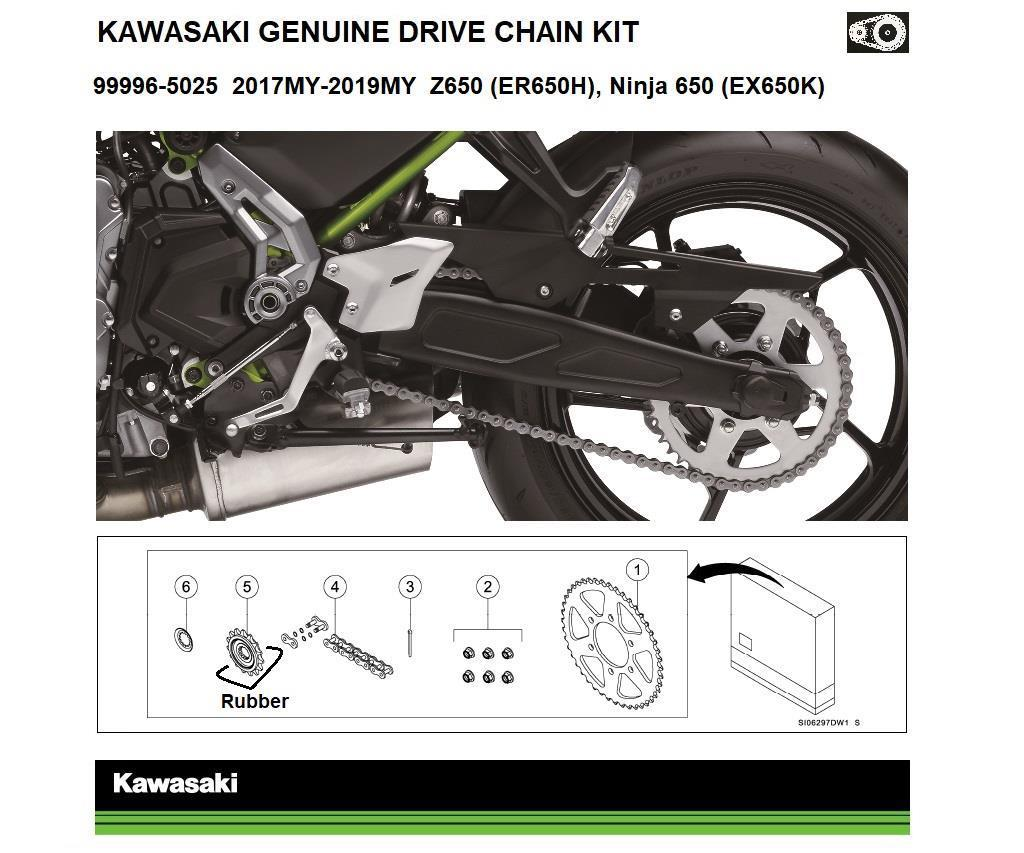 Genuine Ketting- en Tandwielset Ninja 650 & Z650 (EX650K/ER650H)
