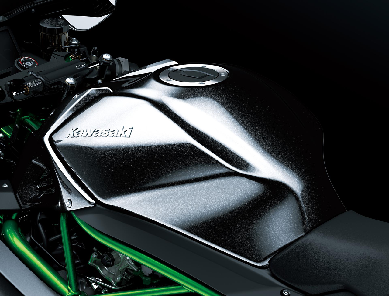 Kawasaki Original Silver-Mirror lak